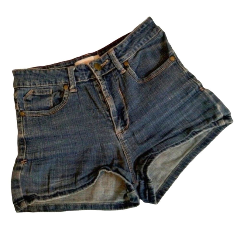 21 Denim Size 26 Blue Jean Denim Shorts Pockets Stretch